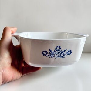 Corning Ware P-1-1/2-B Dish for Bakers; Blue Cornflower 1.5 Qt Casserole